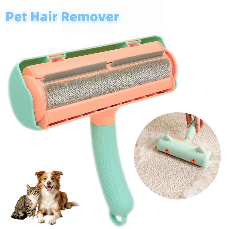 Reusable Pet Hair Remover Brush – Cat & Dog Hair Lint Roller for Carpets, Couches & Clothes